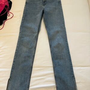 Zara Light Blue Straight Leg Jeans